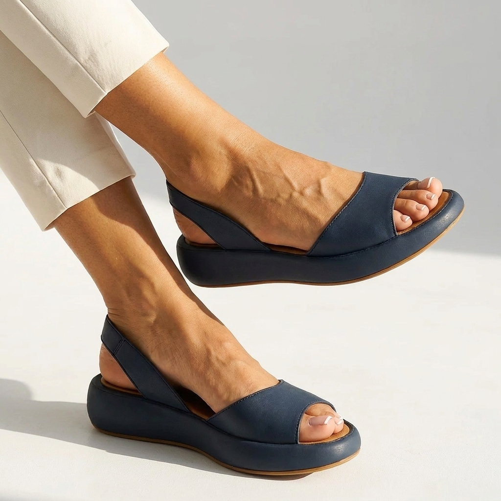 Galatea - Sandalias minimalistas con punta abierta