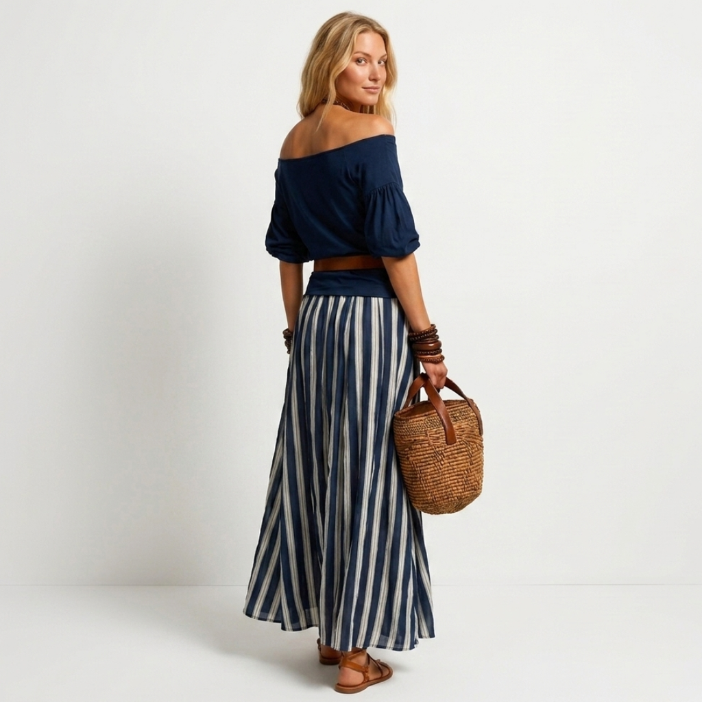 Carina - Conjunto de falda y blusa