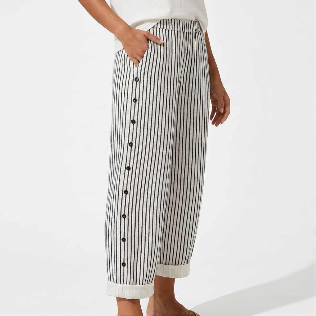 Cibele - Pantalón a rayas con botones