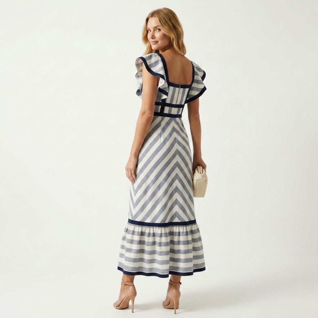 Sandy - Vestido maxi retro
