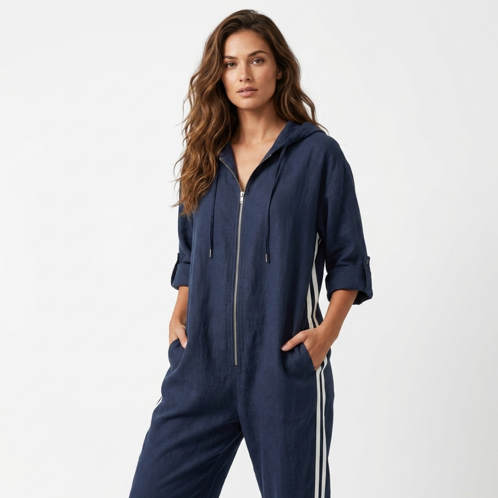 Larissa - Mono a rayas, estilo deportivo