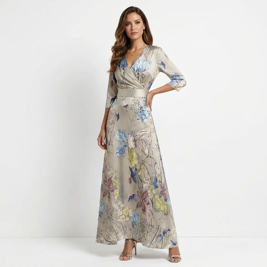 Chloe - Vestido Maxi Floral Elegante