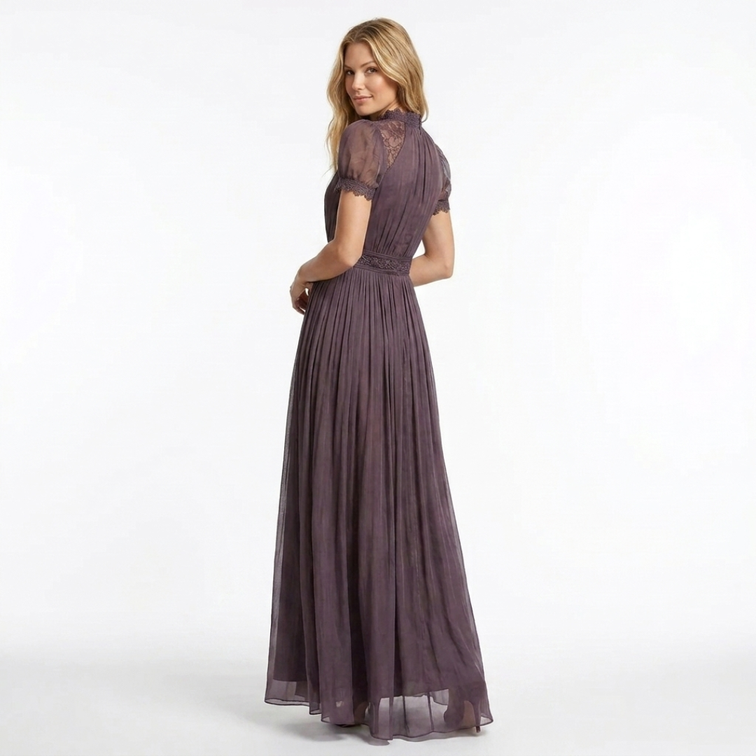 Elis - Vestido largo con cuello
