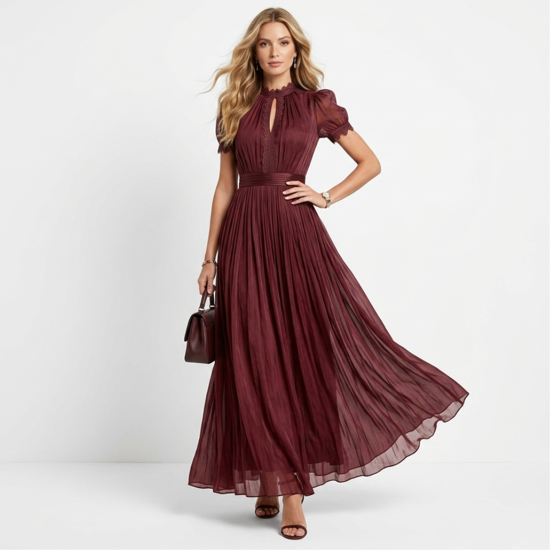 Cassandra - Vestido largo con escote bajo