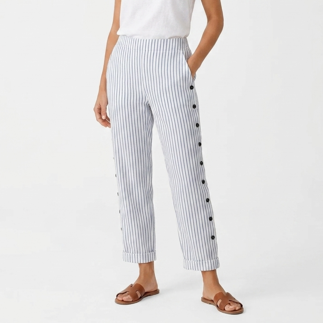 Cibele - Pantalón a rayas con botones