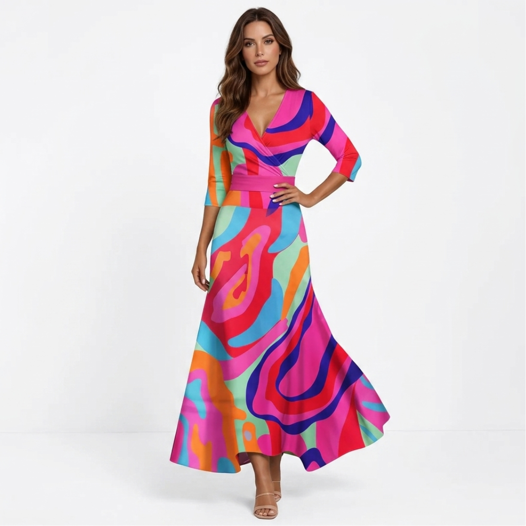 Chloe - Vestido Maxi Floral Elegante