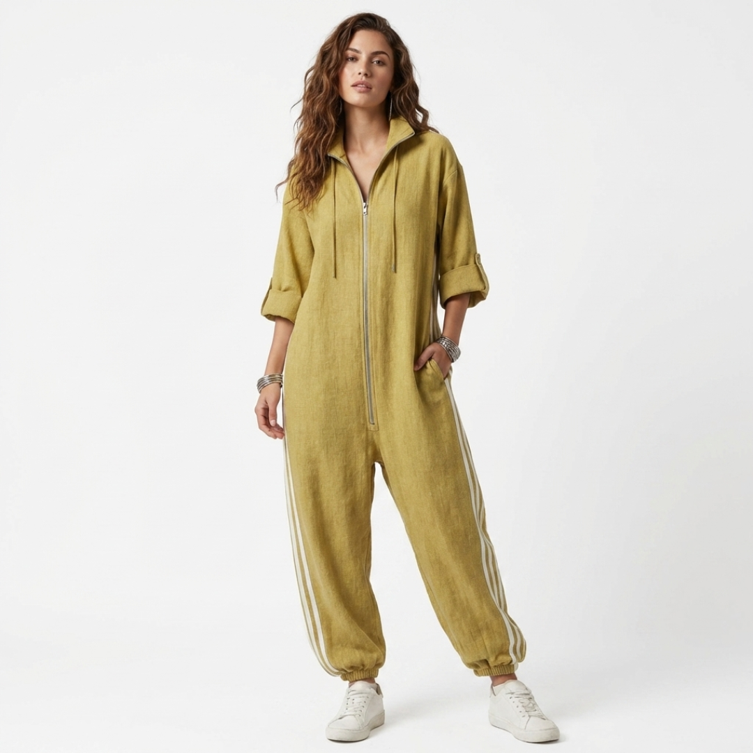 Larissa - Mono a rayas, estilo deportivo