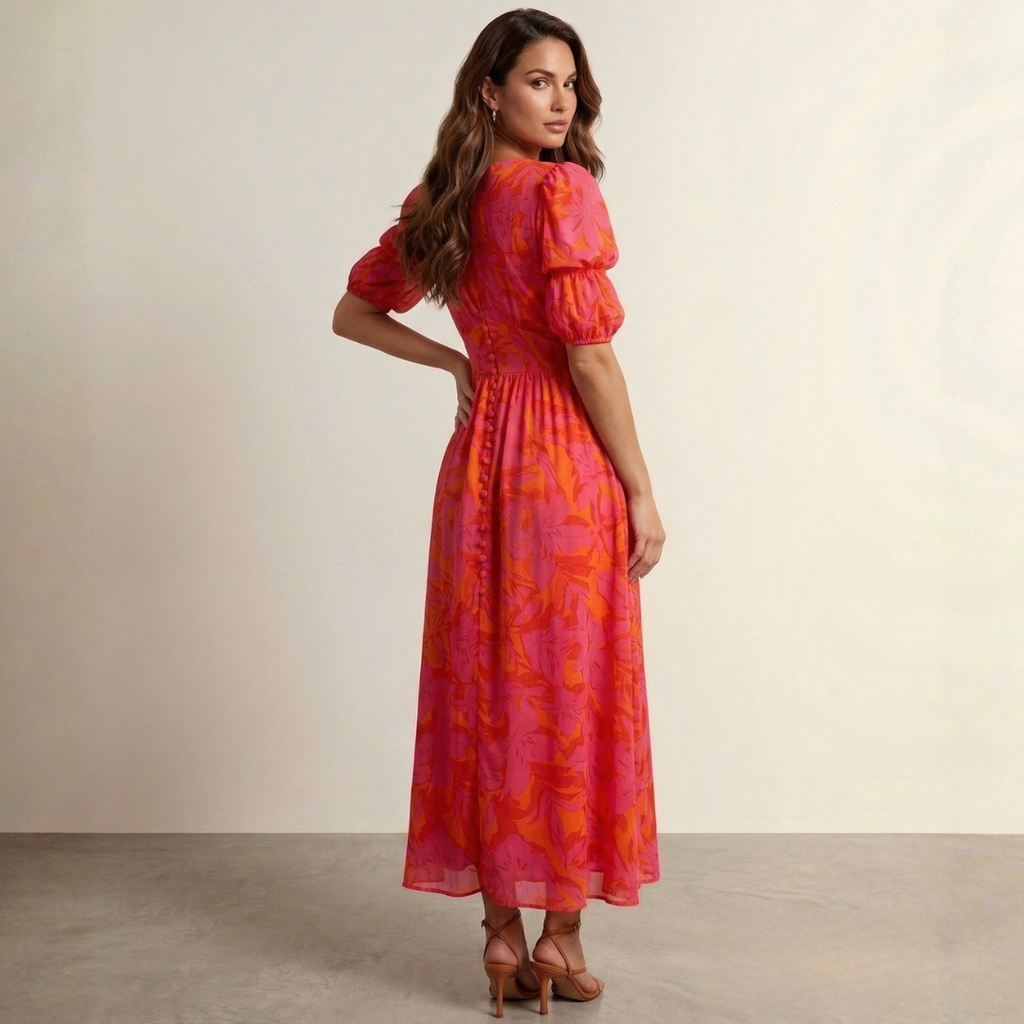 Elena - Vestido maxi con escote profundo.