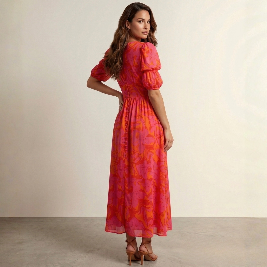Elena - Vestido maxi con escote profundo.