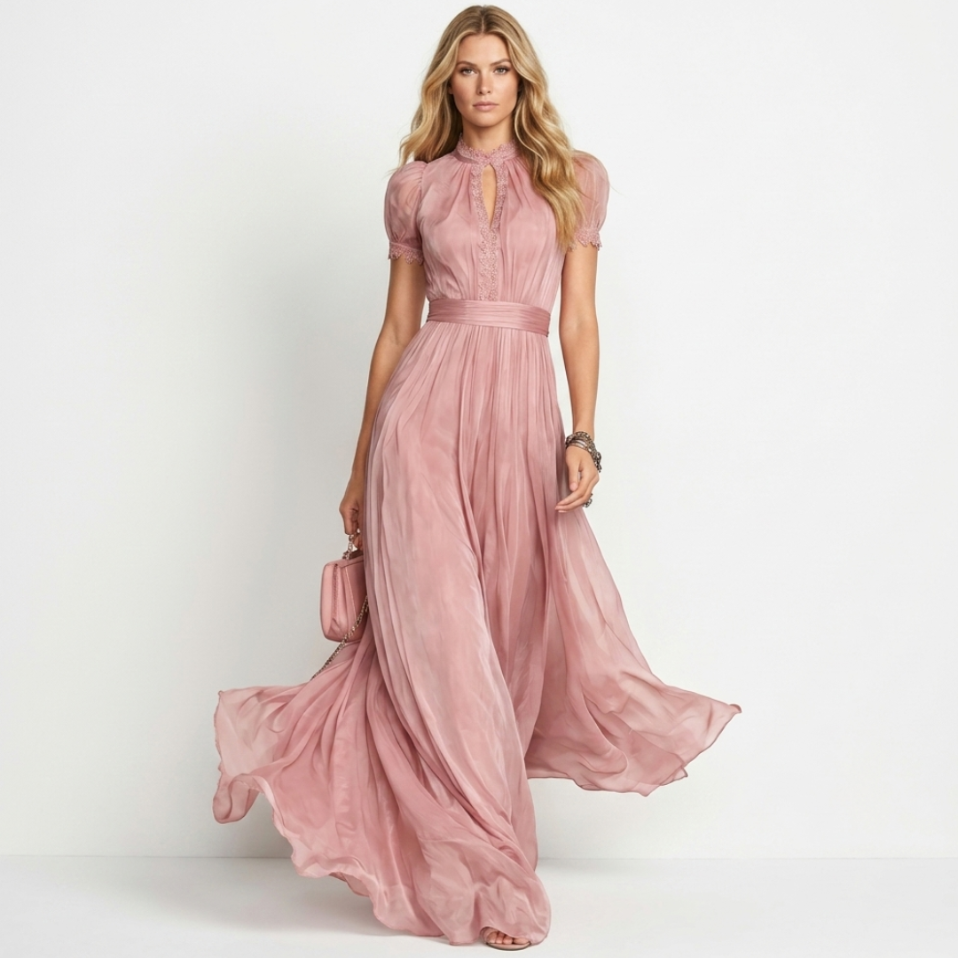 Cassandra - Vestido largo con escote bajo