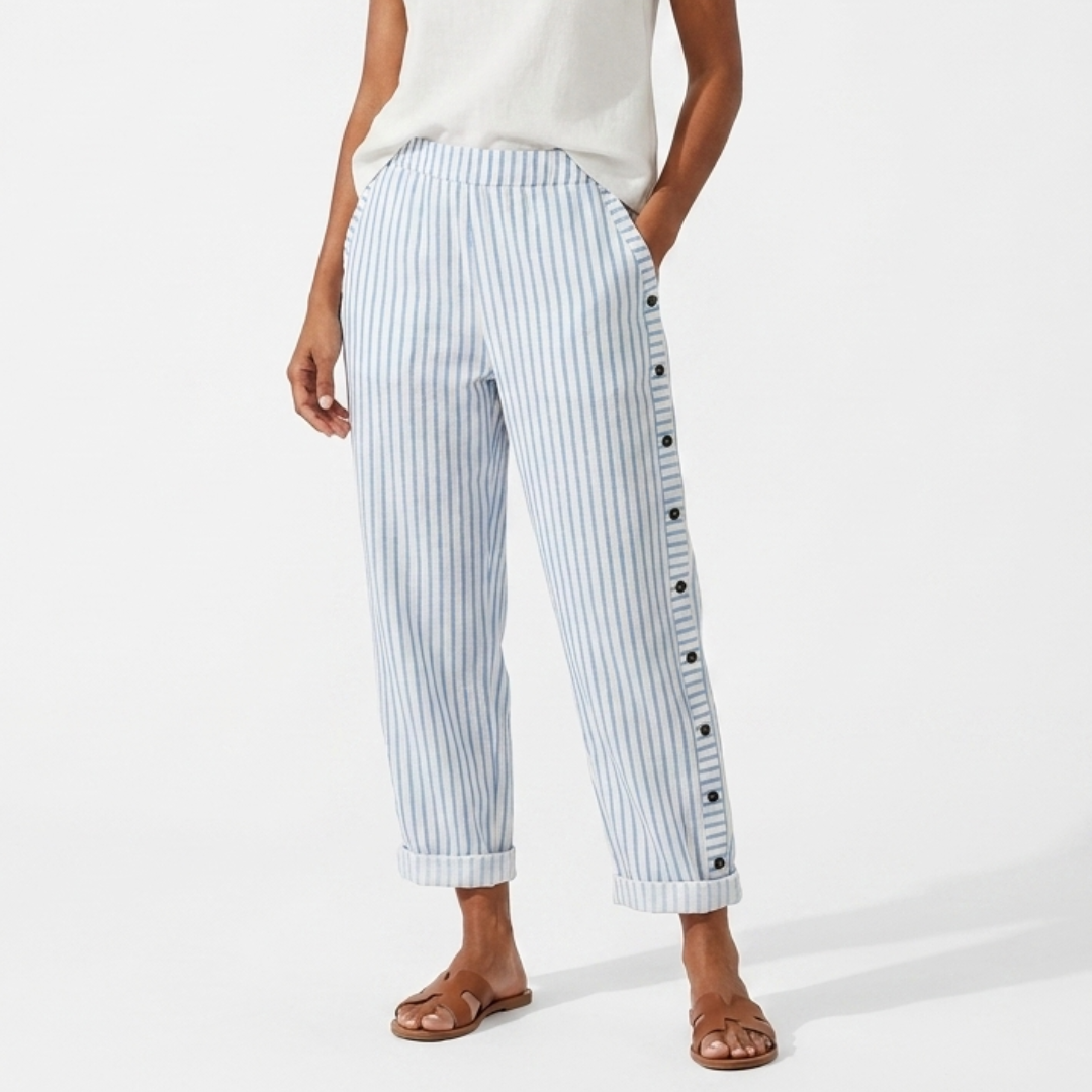 Cibele - Pantalón a rayas con botones
