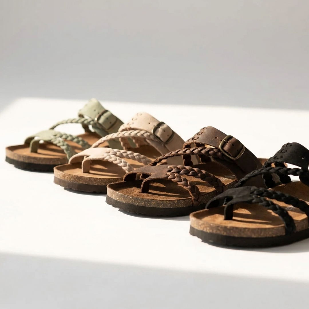 Atena - Sandalias de corcho trenzado