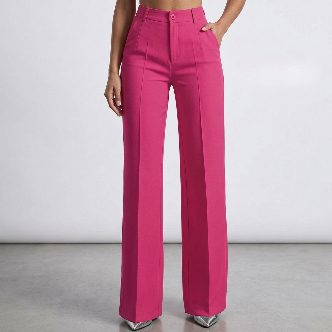 Elaine - Pantalón elegante de cintura alta