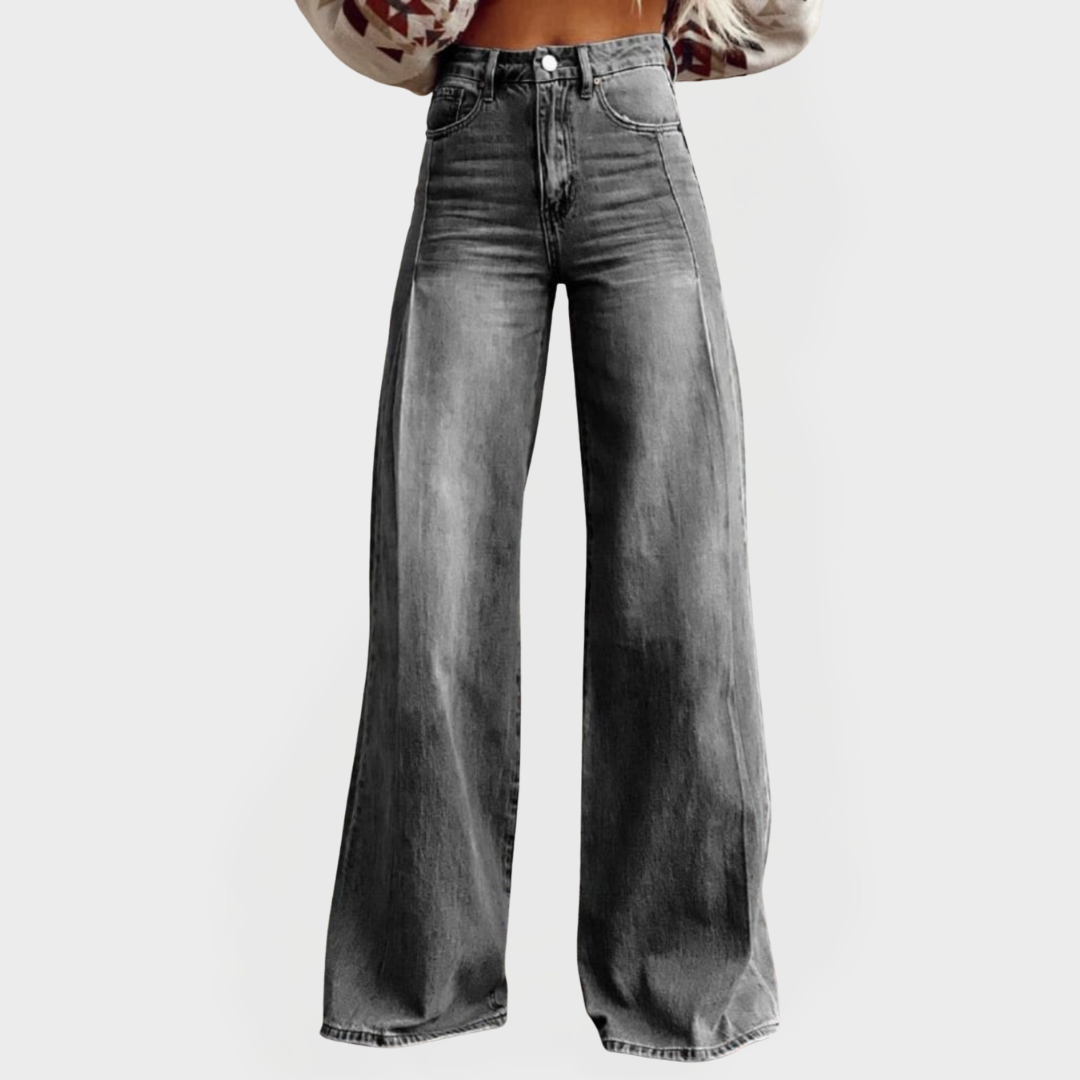 Pantalón de Jeans Estiloso con Piernas Anchas