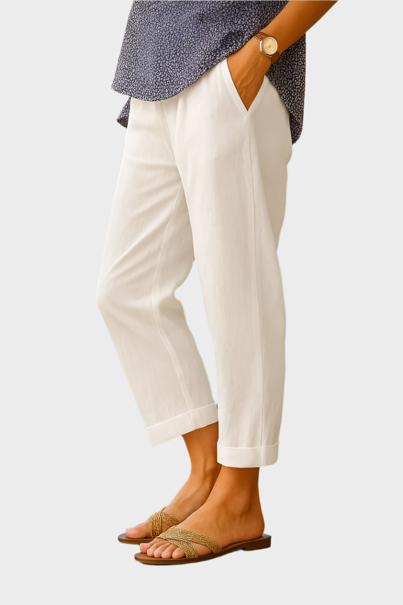 Pantalón de Verano de Lino y Algodón