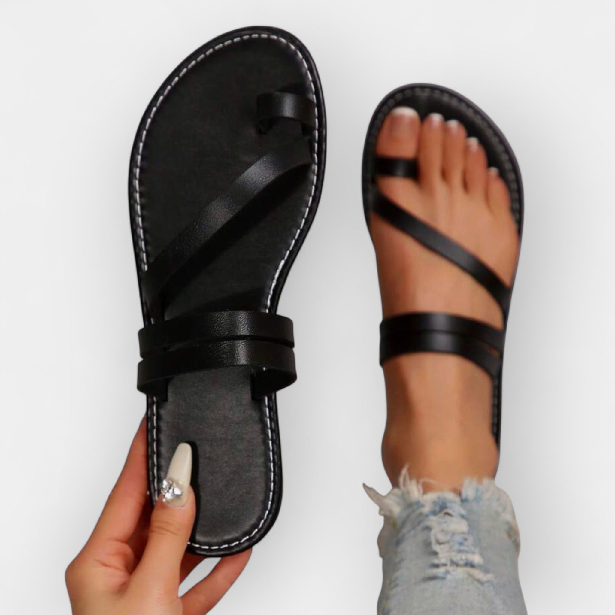 Sandalias Planas con Trenzado