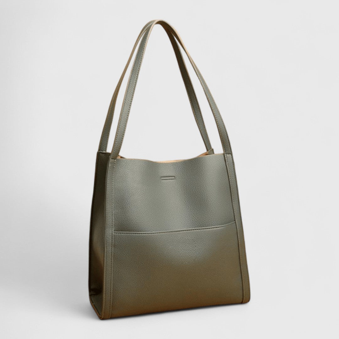 Plousia - Bolso de cuero de hombro en un diseño simple y elegante