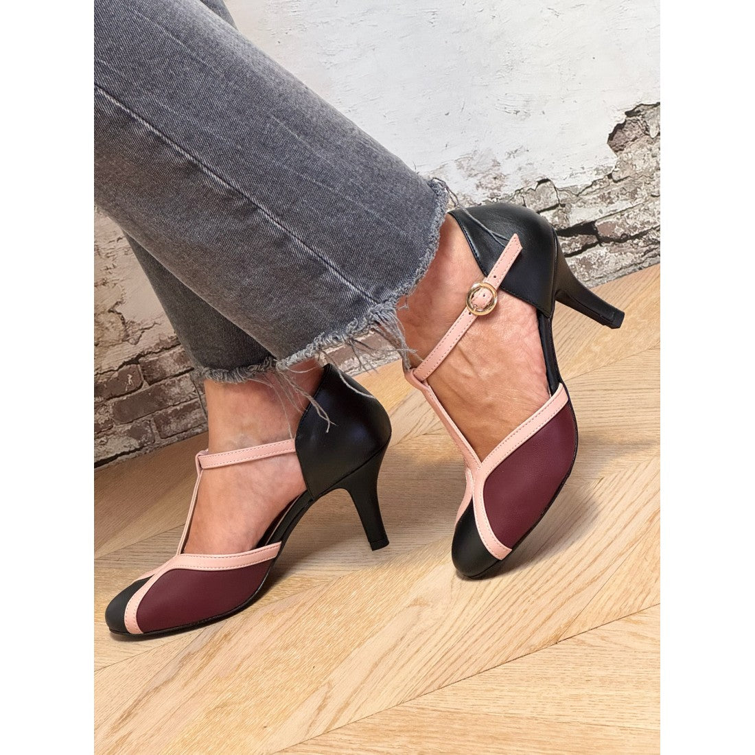 Aria - Tacones retro con T-bar