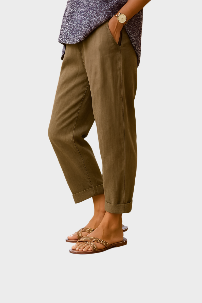Pantalón de Verano de Lino y Algodón