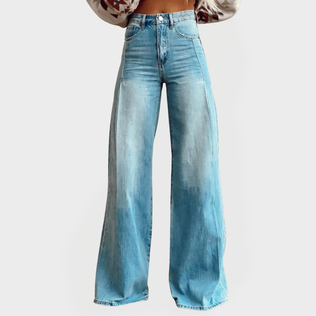 Pantalón de Jeans Estiloso con Piernas Anchas