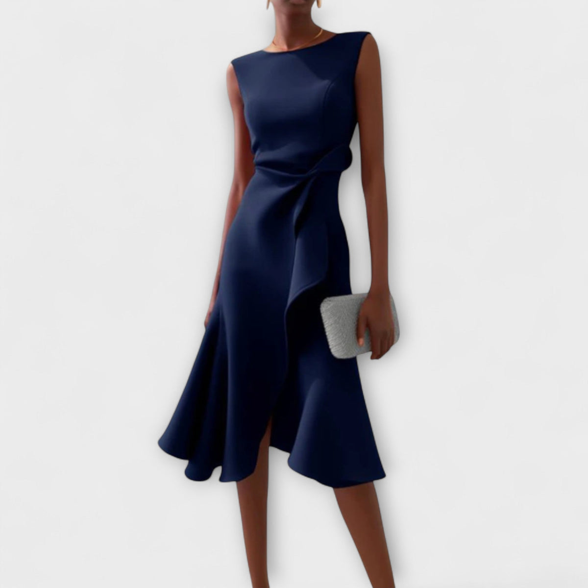 Juliette – Vestido Midi Asimétrico con Drapé