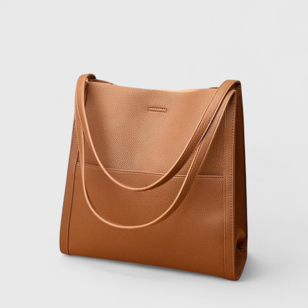 Plousia - Bolso de cuero de hombro en un diseño simple y elegante