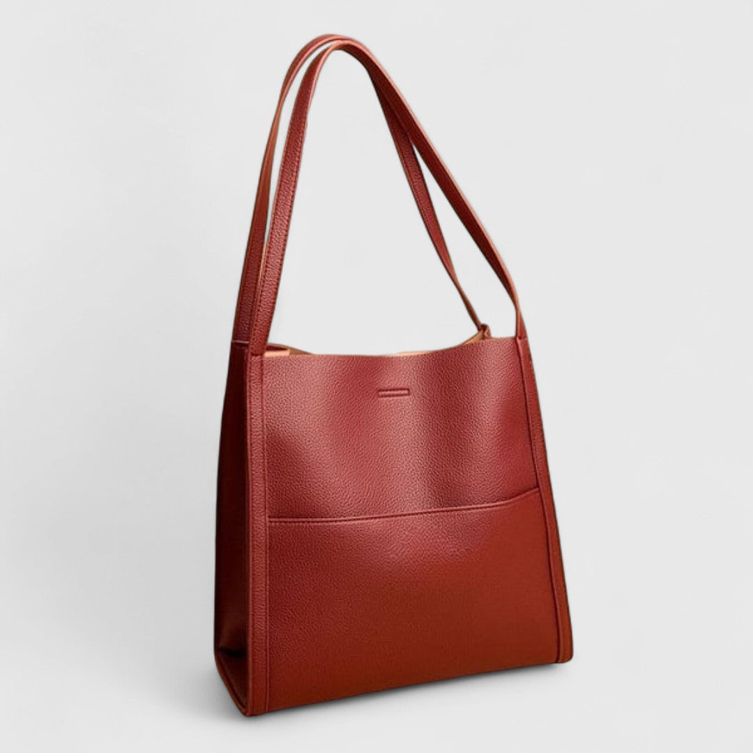Plousia - Bolso de cuero de hombro en un diseño simple y elegante