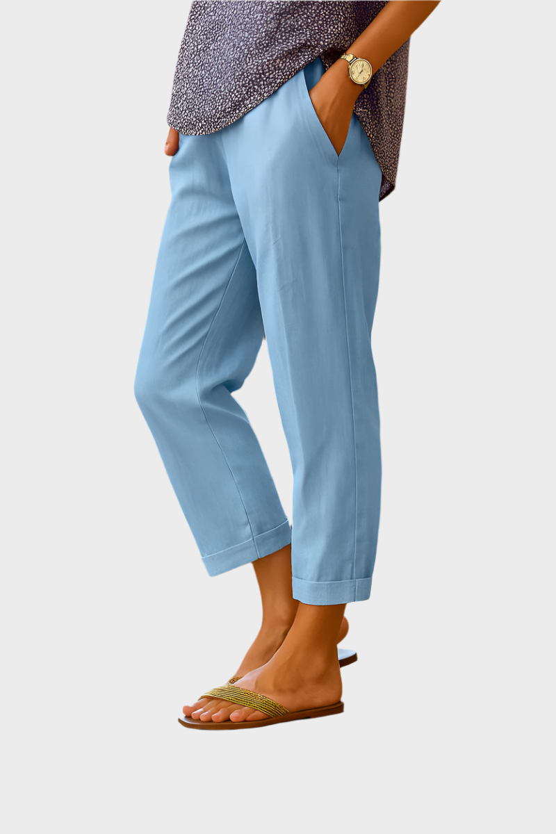 Pantalón de Verano de Lino y Algodón