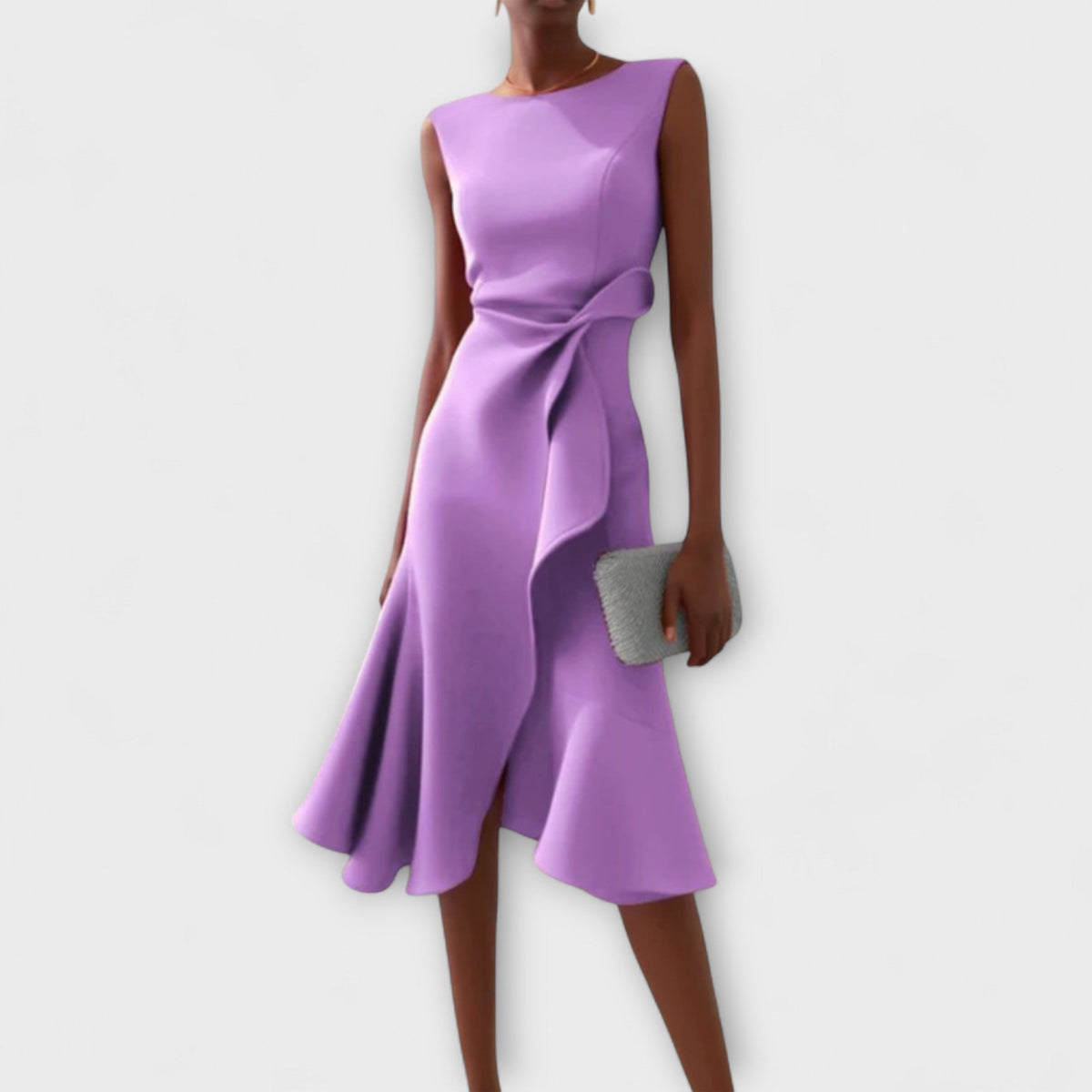 Juliette – Vestido Midi Asimétrico con Drapé