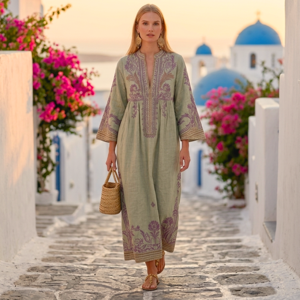 Ariadne - Vestido boho con bordado