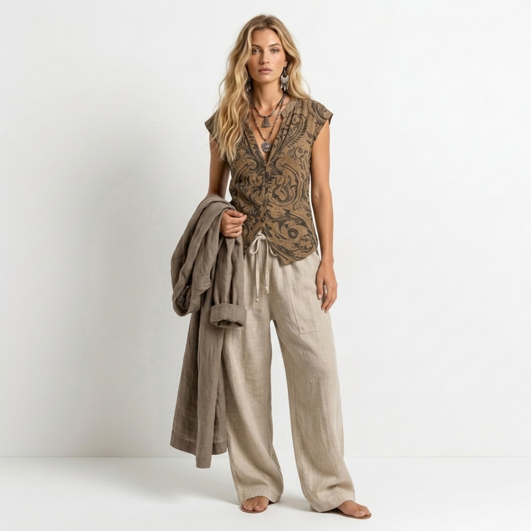 Eleni - Conjunto de Materiales Naturales de 3 Piezas