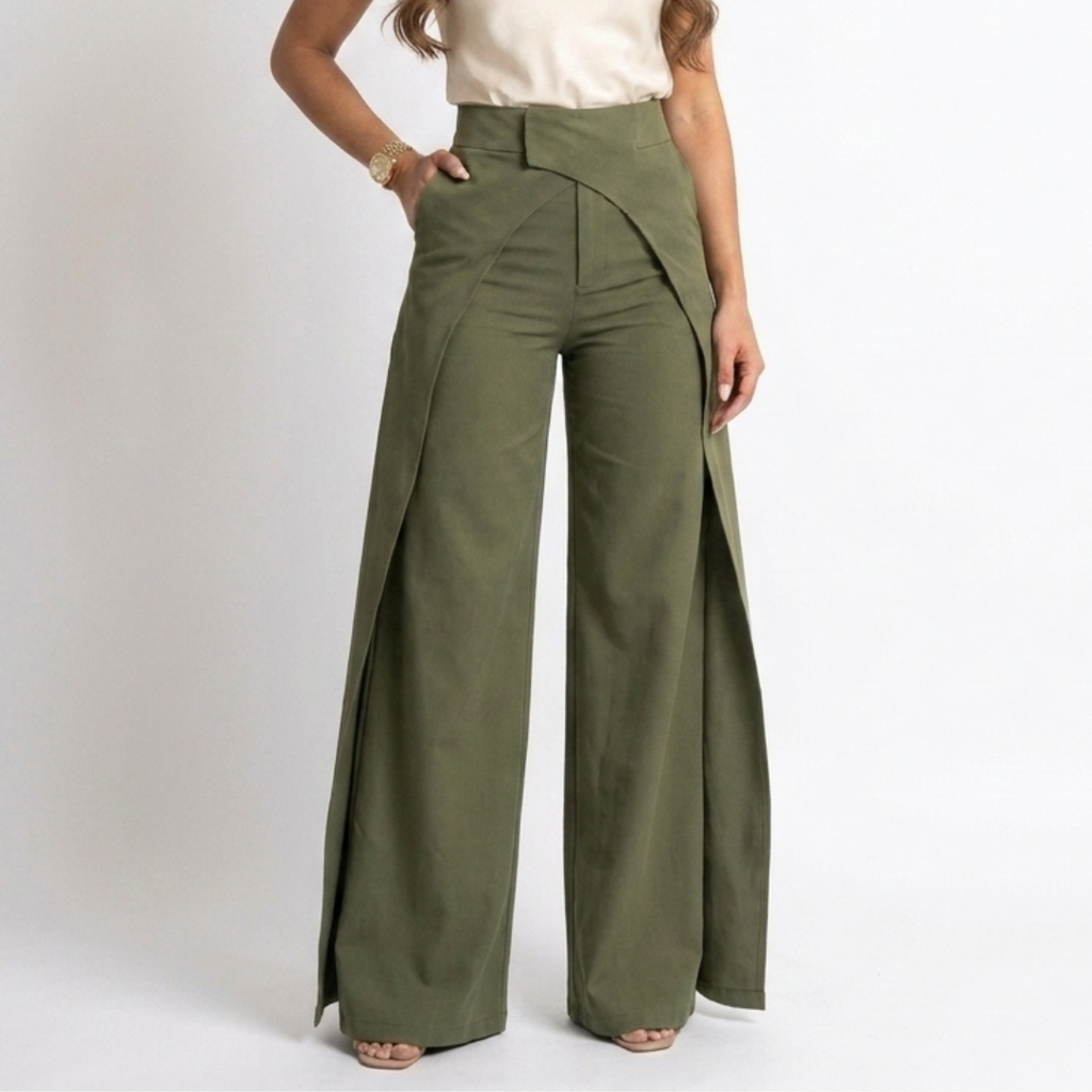 Elaine - Pantalón femenino de cintura alta