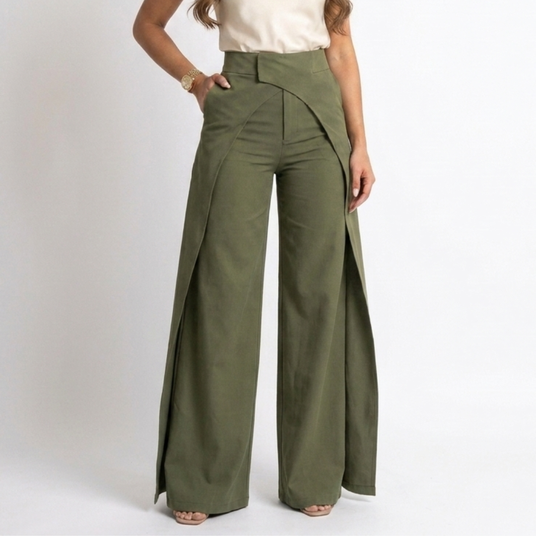 Elaine - Pantalón femenino de cintura alta