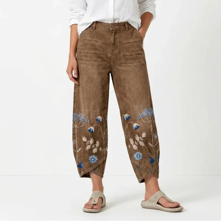 Flavia - Pantalón casual bordado