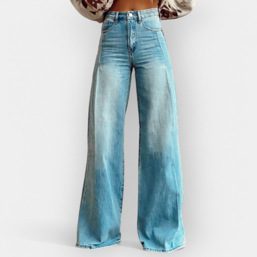 Pantalón Amplio con Diseño Flare