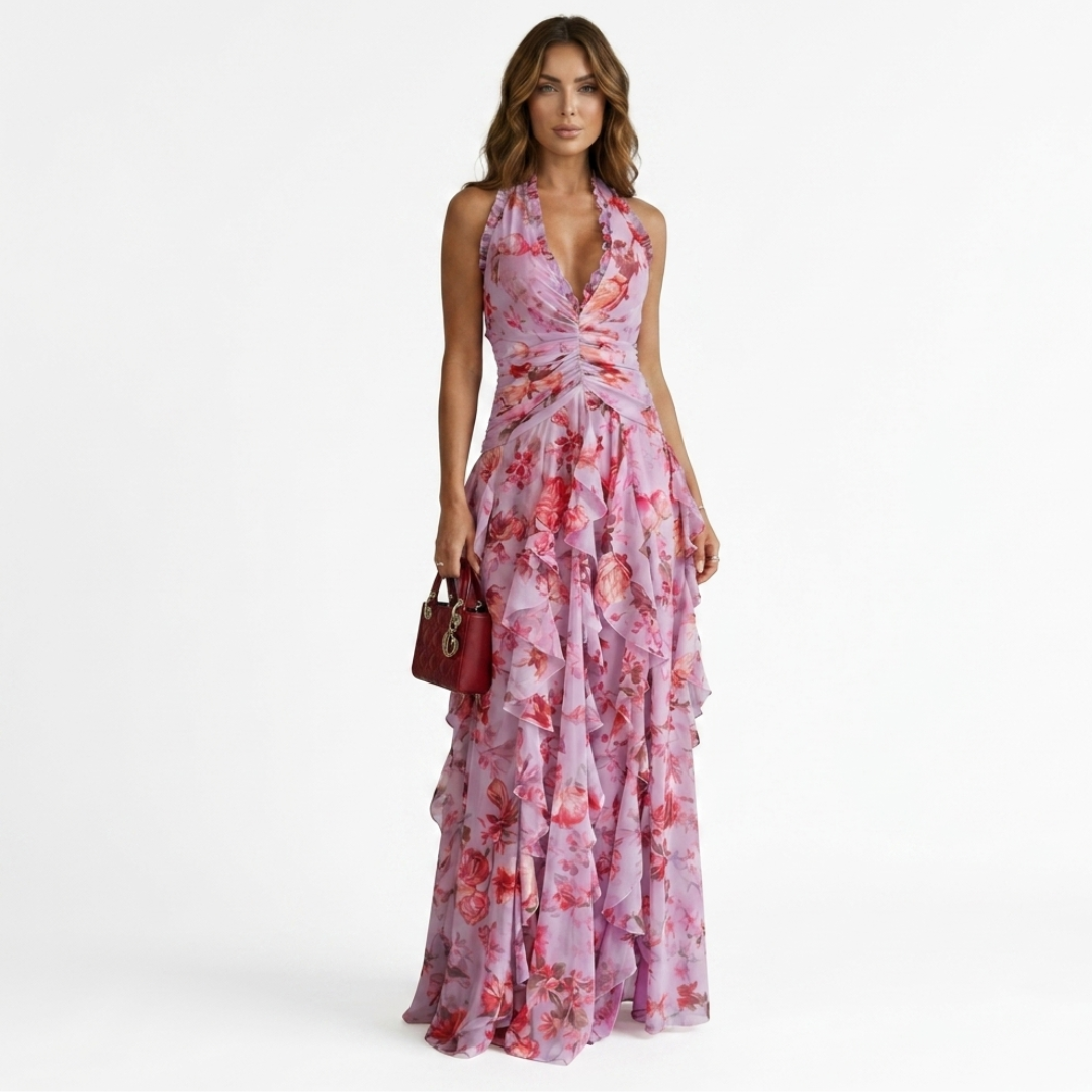 Dora - Vestido maxi con escote