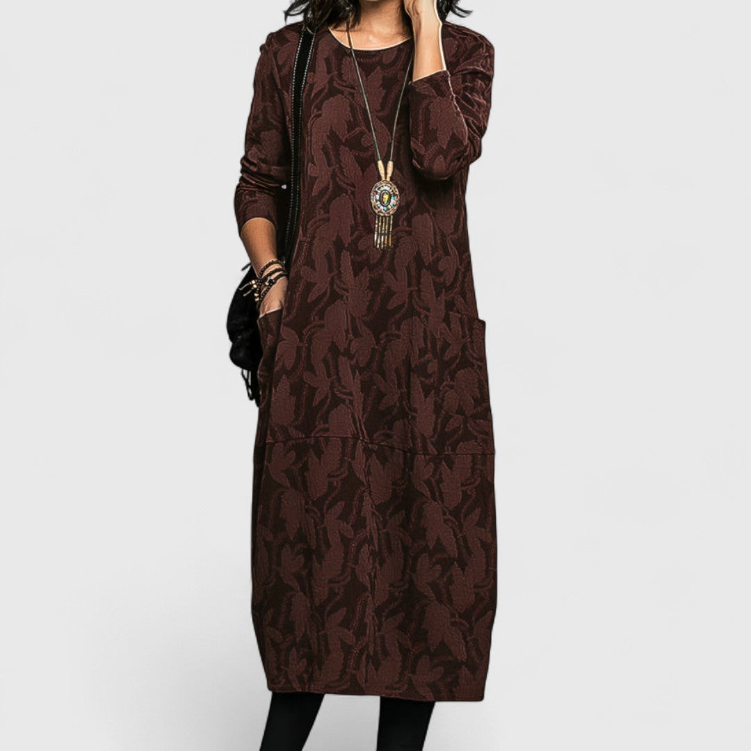 Aikaterini - Vestido elegante con un flujo sutil y sensación de lujo