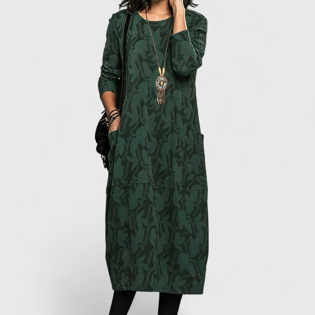 Aikaterini - Vestido elegante con un flujo sutil y sensación de lujo