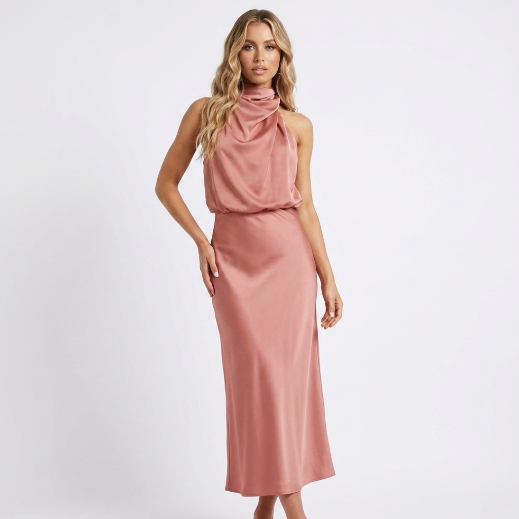 Luzia - Vestido de satén elegante