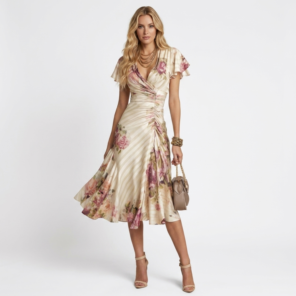 Camile - Vestido elegante con flores