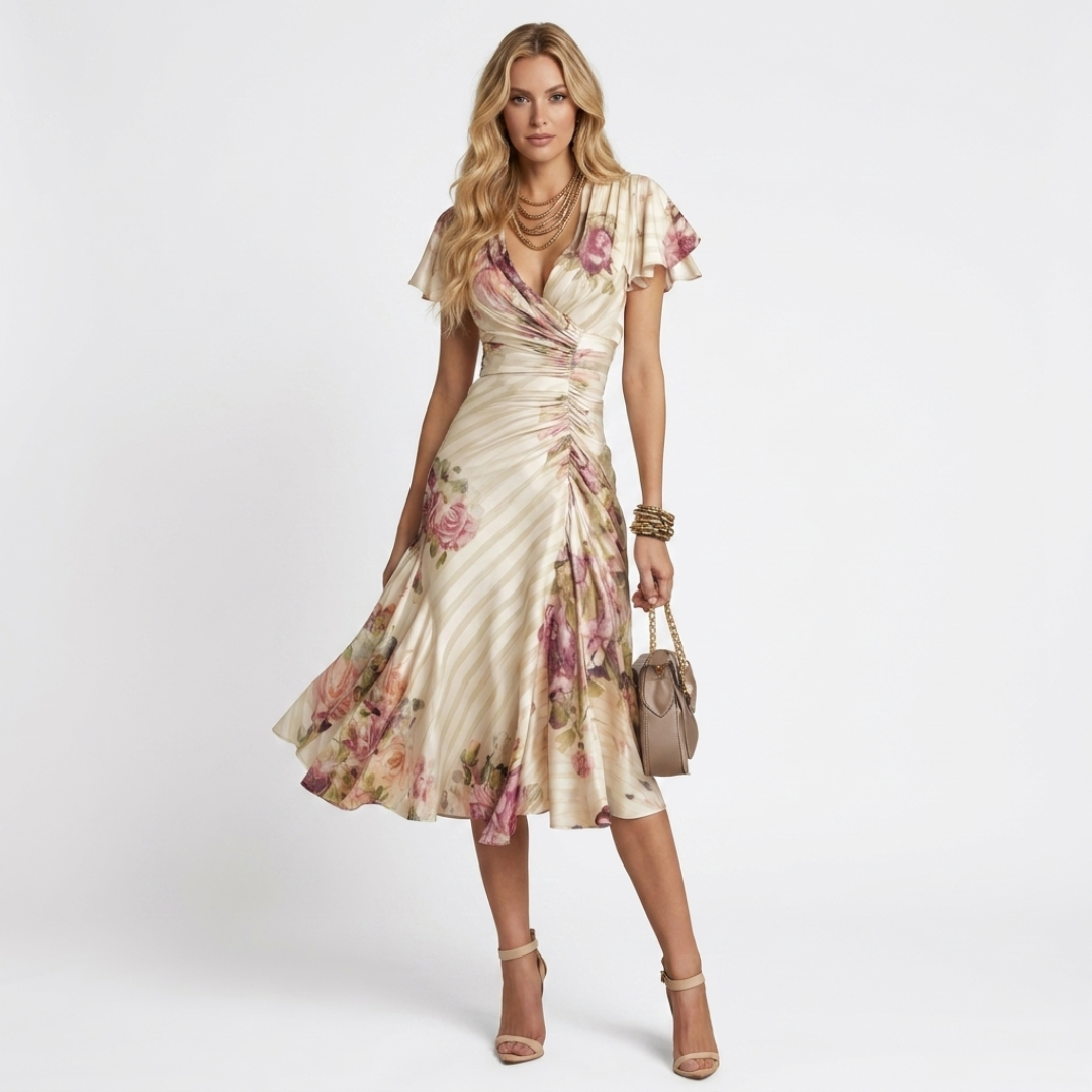 Camile - Vestido elegante con flores