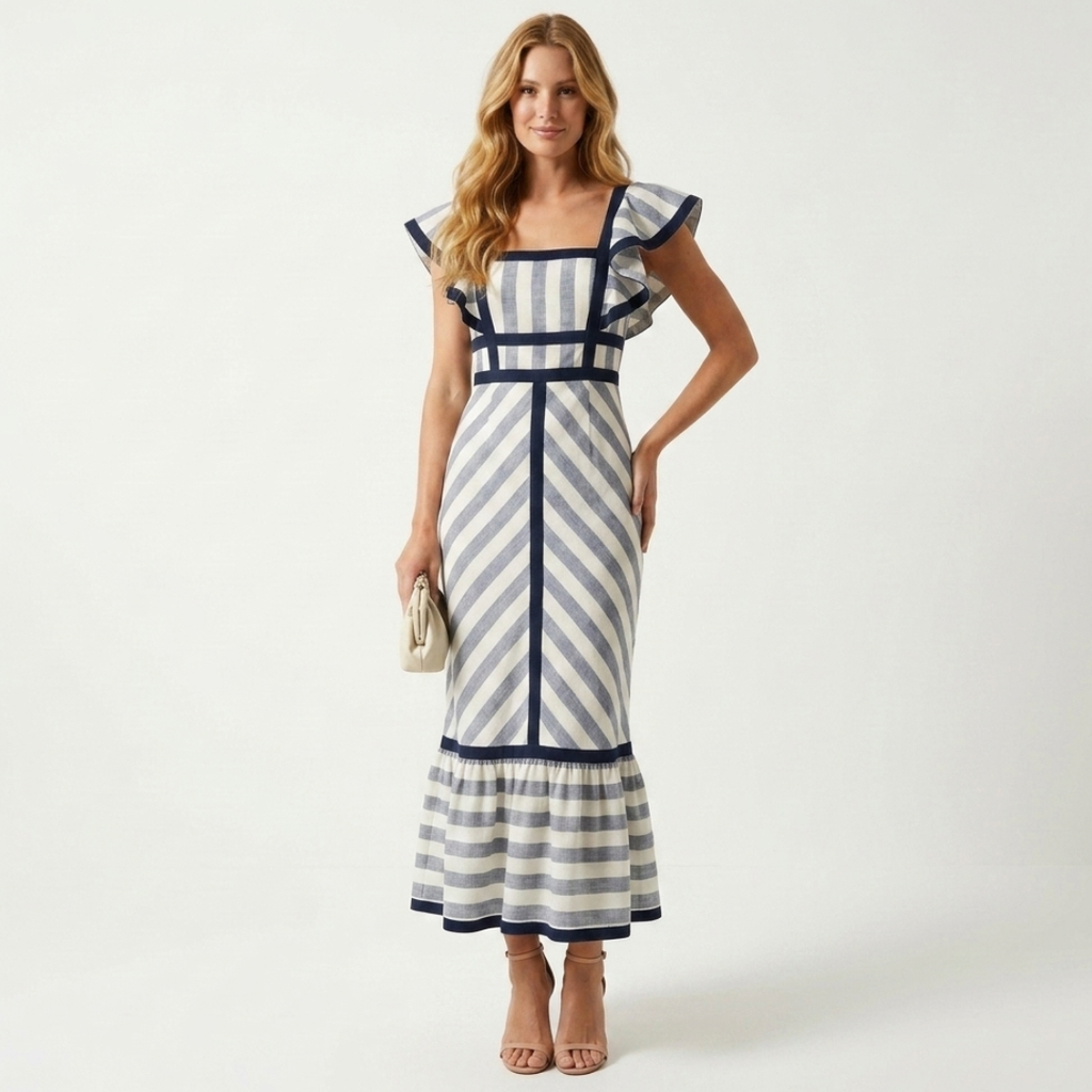 Sandy - Vestido maxi retro