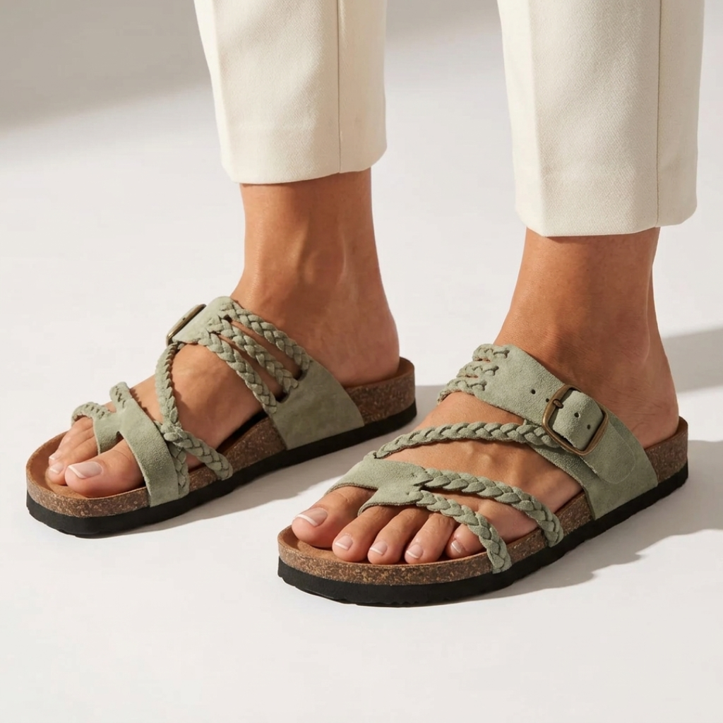 Atena - Sandalias de corcho trenzado
