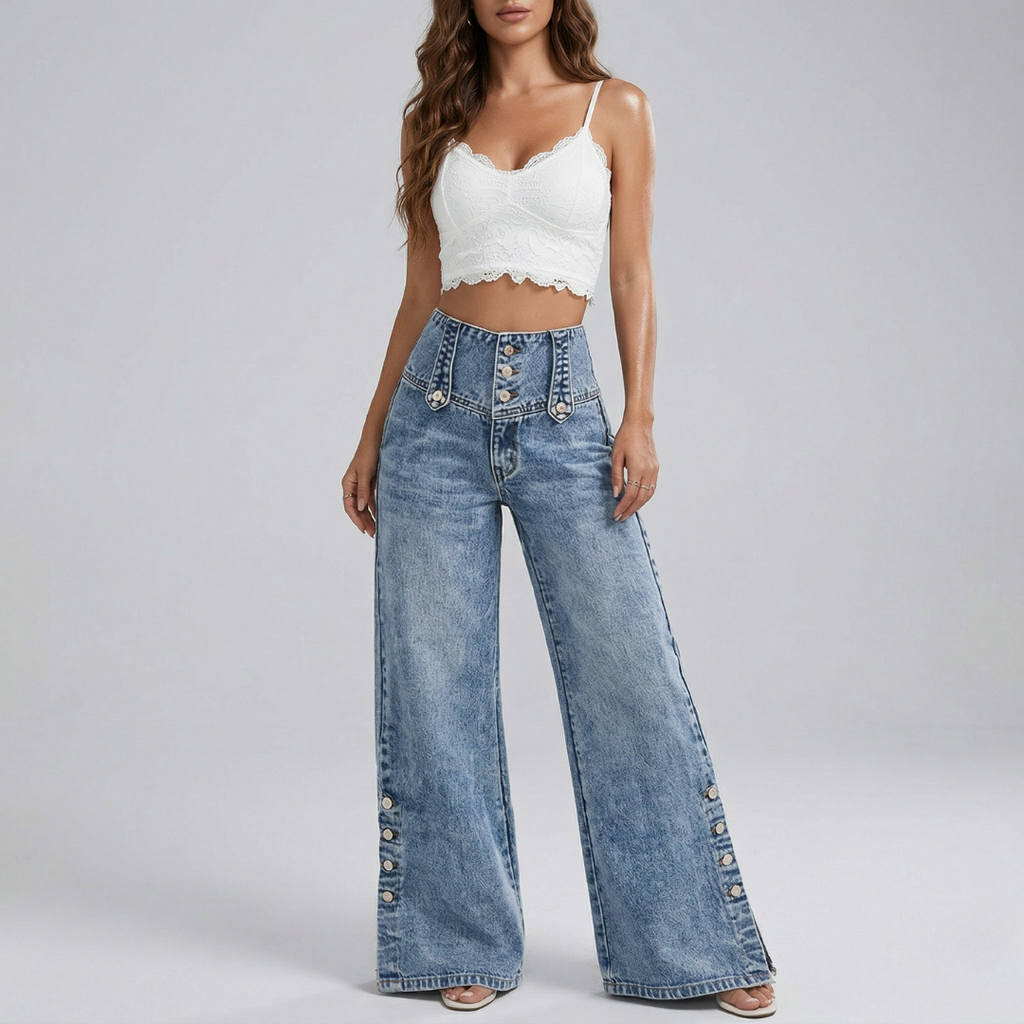 Lara - Jeans para Damen de cintura alta