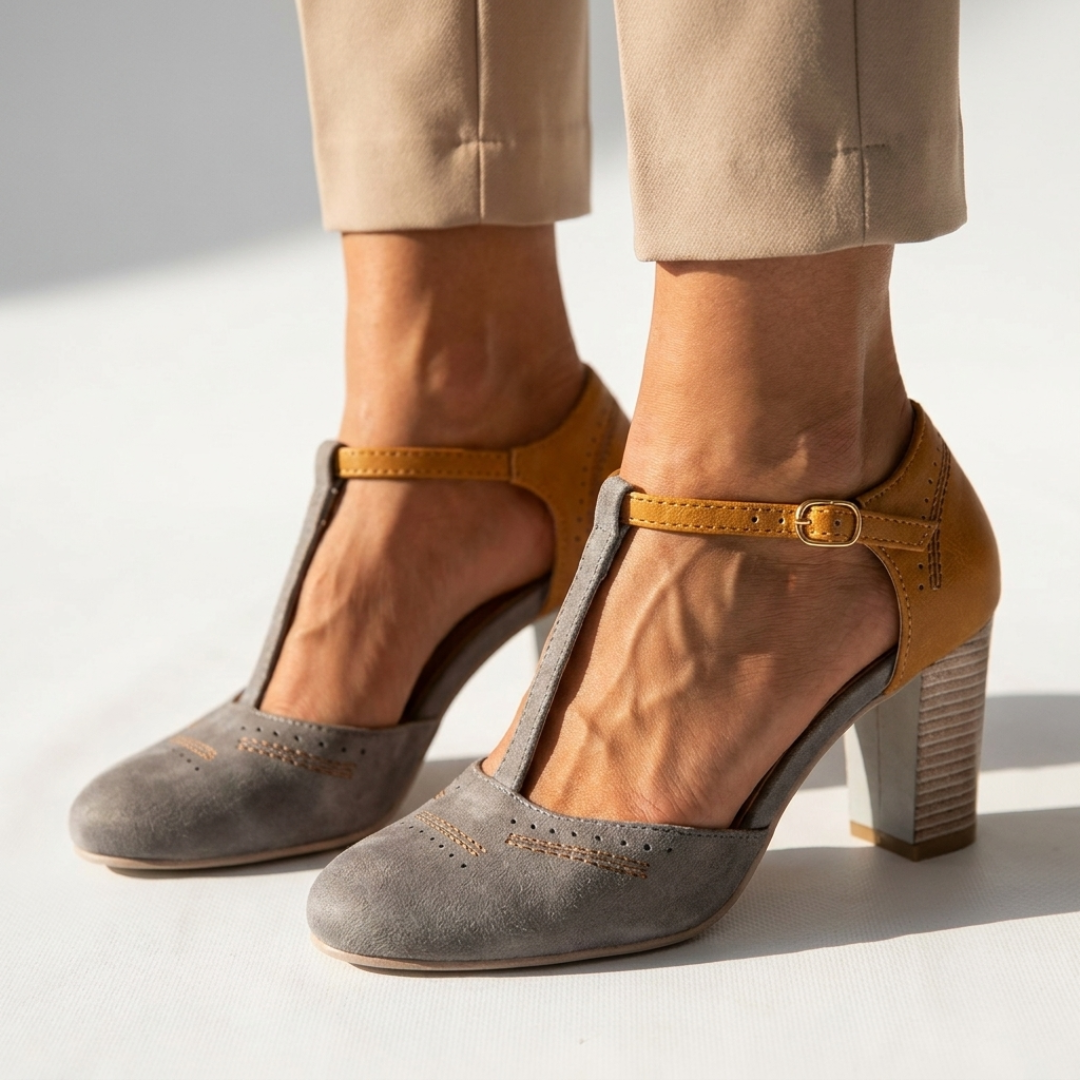 Dimitra – Tacones altos con hebilla en forma de T