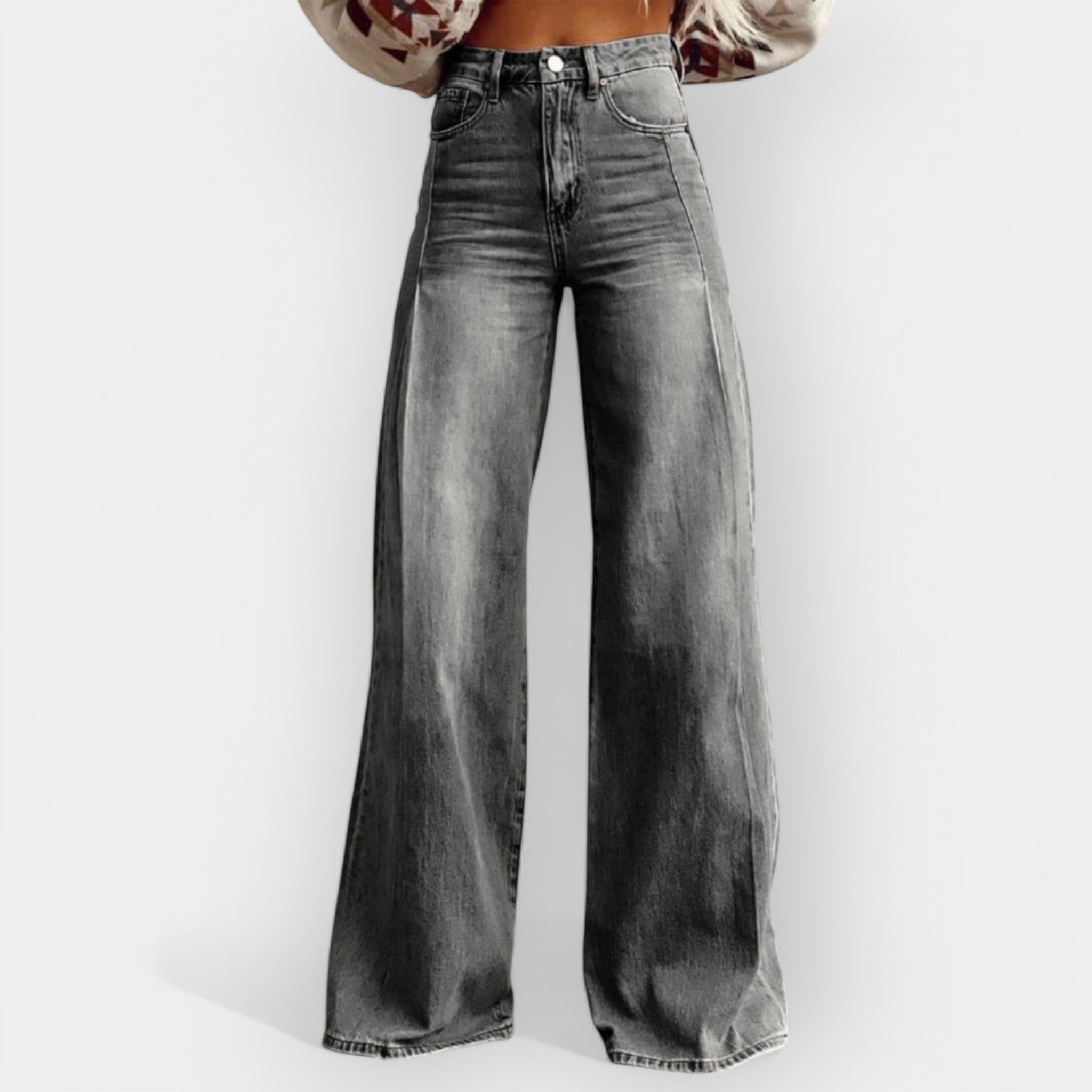 Pantalón Amplio con Diseño Flare