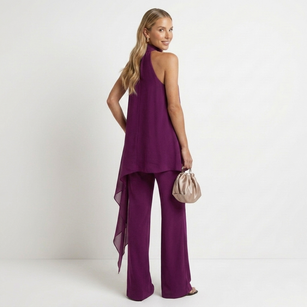 Leandra - Conjunto elegante con cuello
