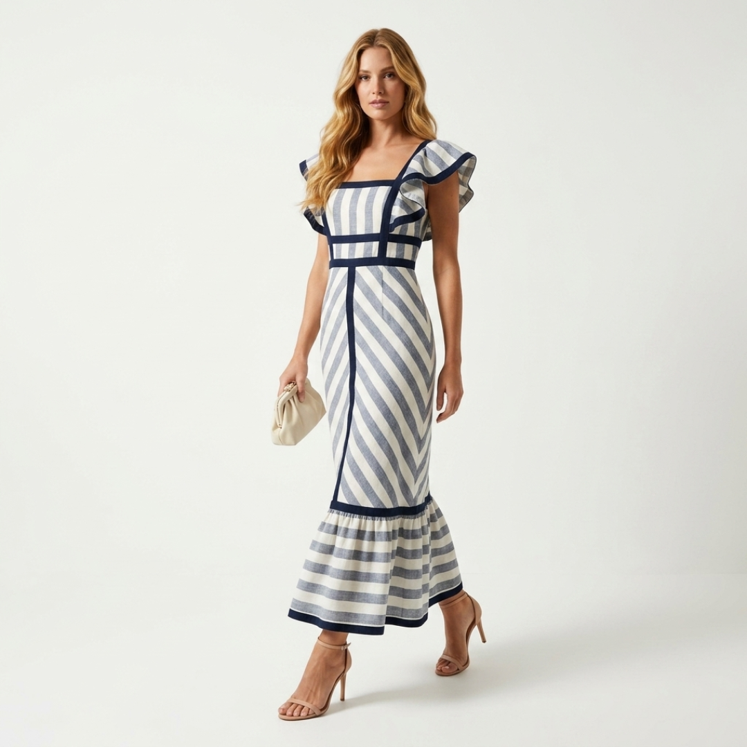 Sandy - Vestido maxi retro