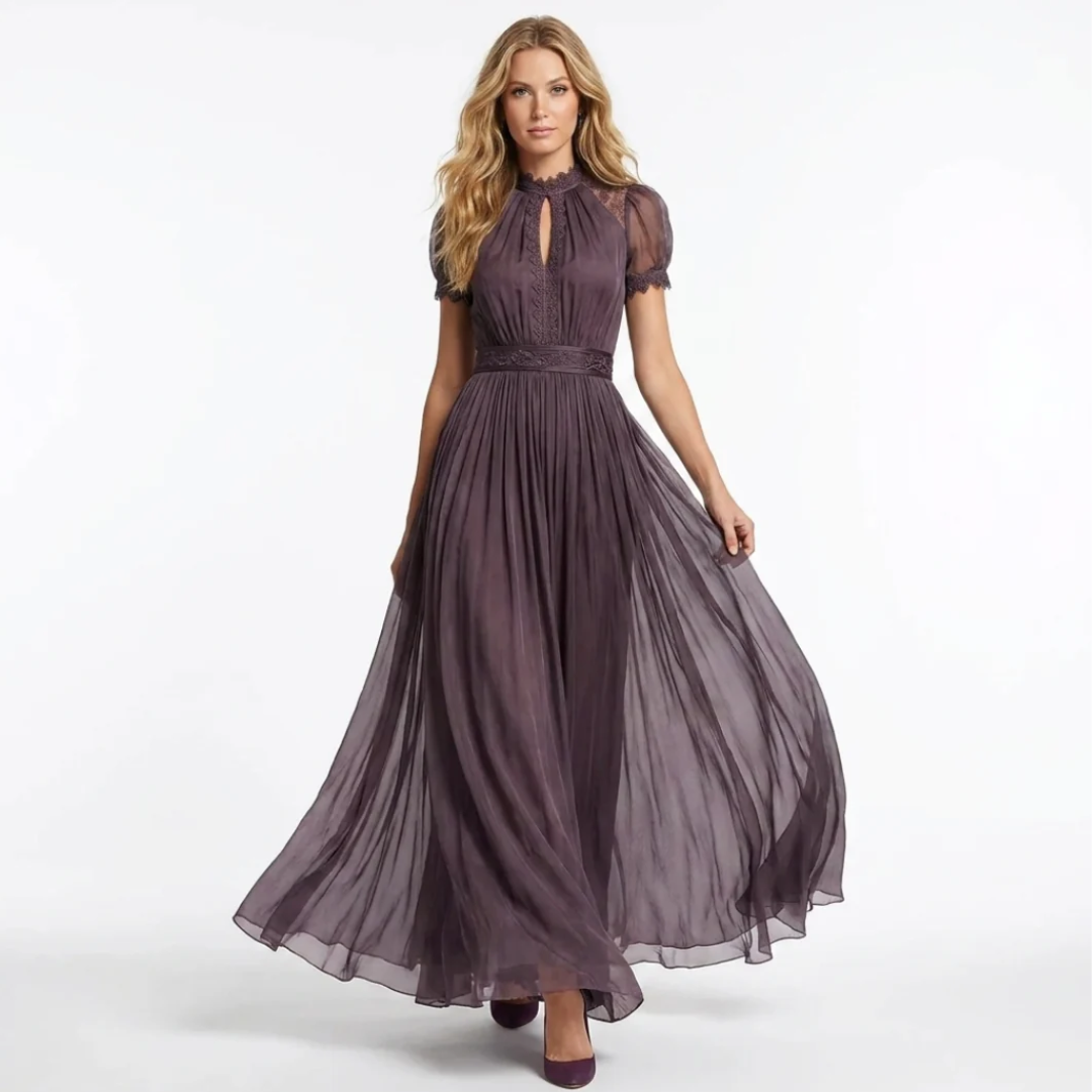 Cassandra - Vestido largo con escote bajo