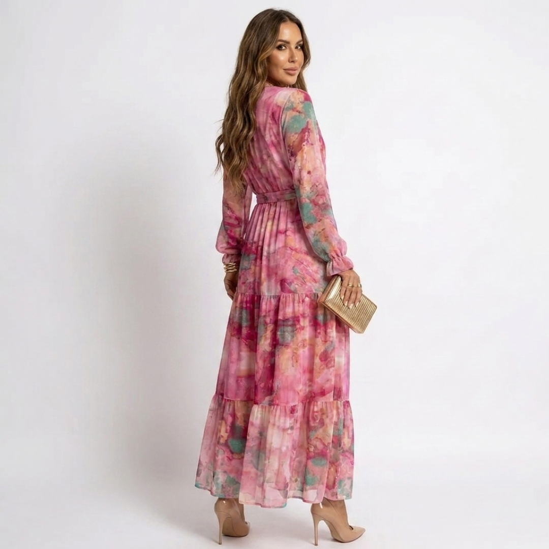 Luzia - Vestido con diseño cruzado y estampado floral